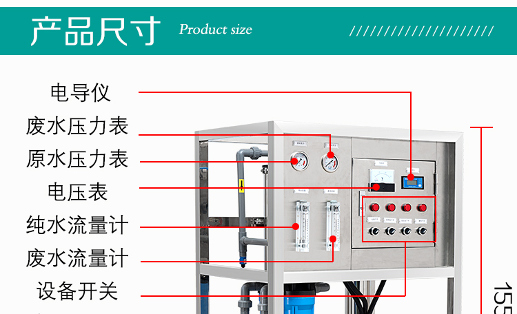 定制大型工业纯净水器ro反渗透商用直饮机水处理除垢过滤设备(图5)